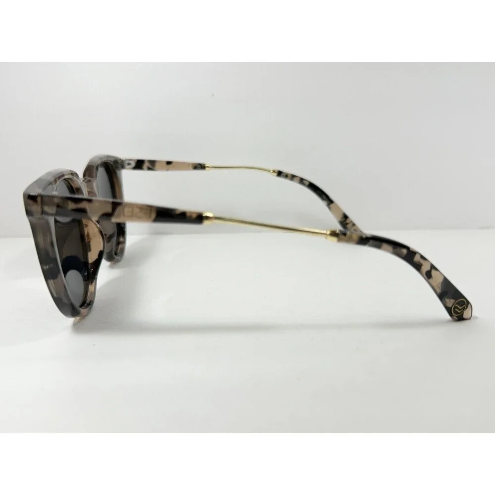 I-SEA Ella Polarized Round Cat Eye Sunglasses Light Tortoise Frame Gray Lenses